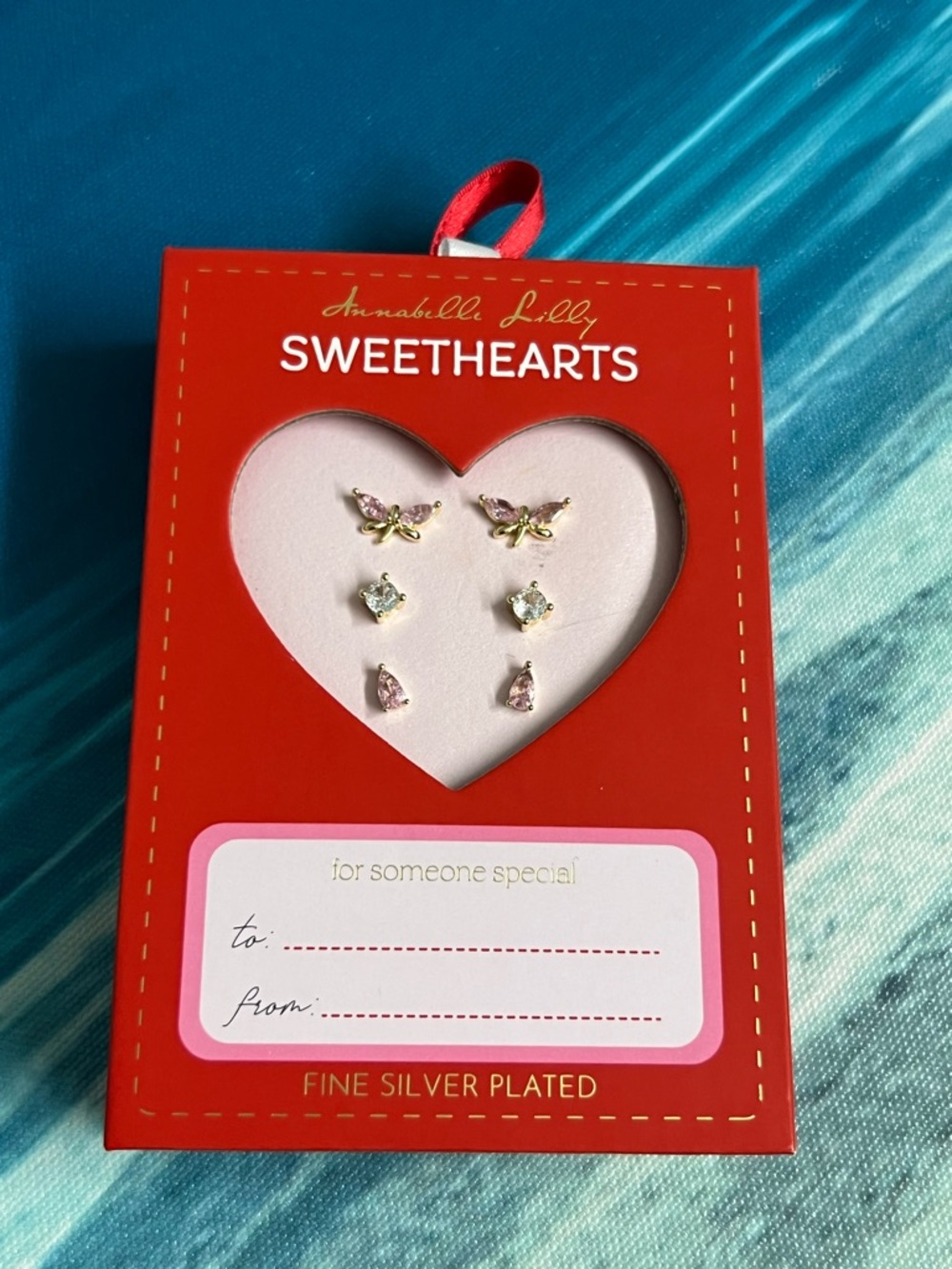 🎁Annabelle Pink and Gold Butterfly Stud Earring Trio